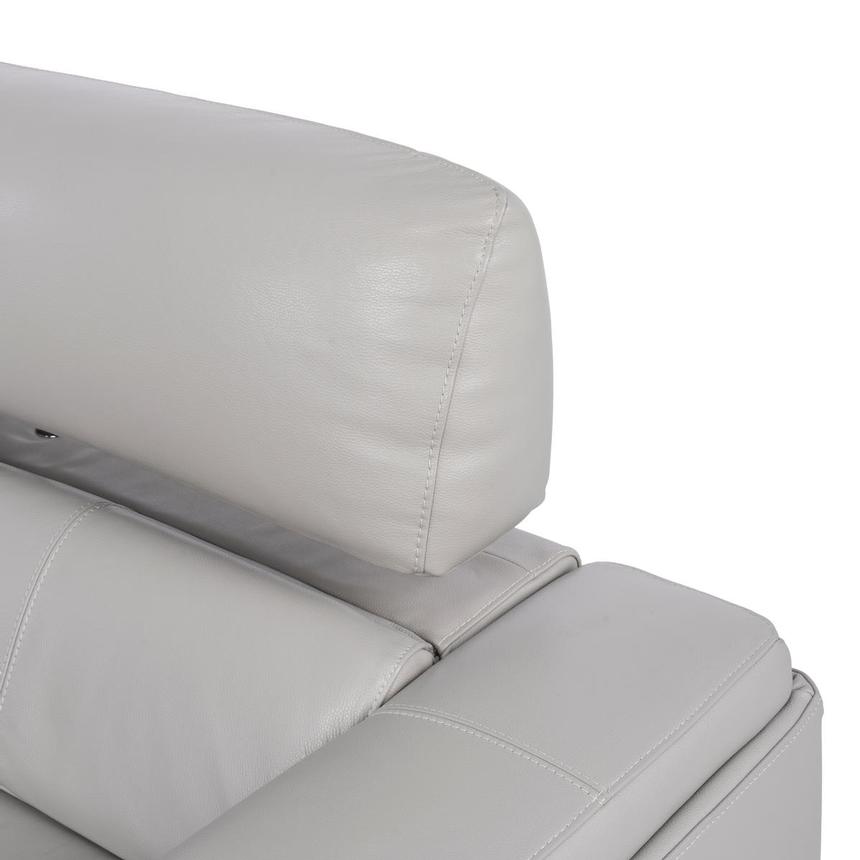 Charlette Silver Leather Power Reclining Sectional alternate image, 6 of 9 images.