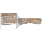 Dan Cream Power Reclining Sectional with 6PCS/2PWR  alternate image, 9 of 9 images.