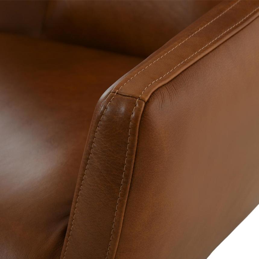 Domenico Brown Leather Accent Chair  alternate image, 9 of 12 images.