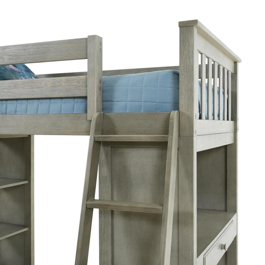 Haus Beige Twin Loft Bed w/Desk & Chest El Dorado Furniture