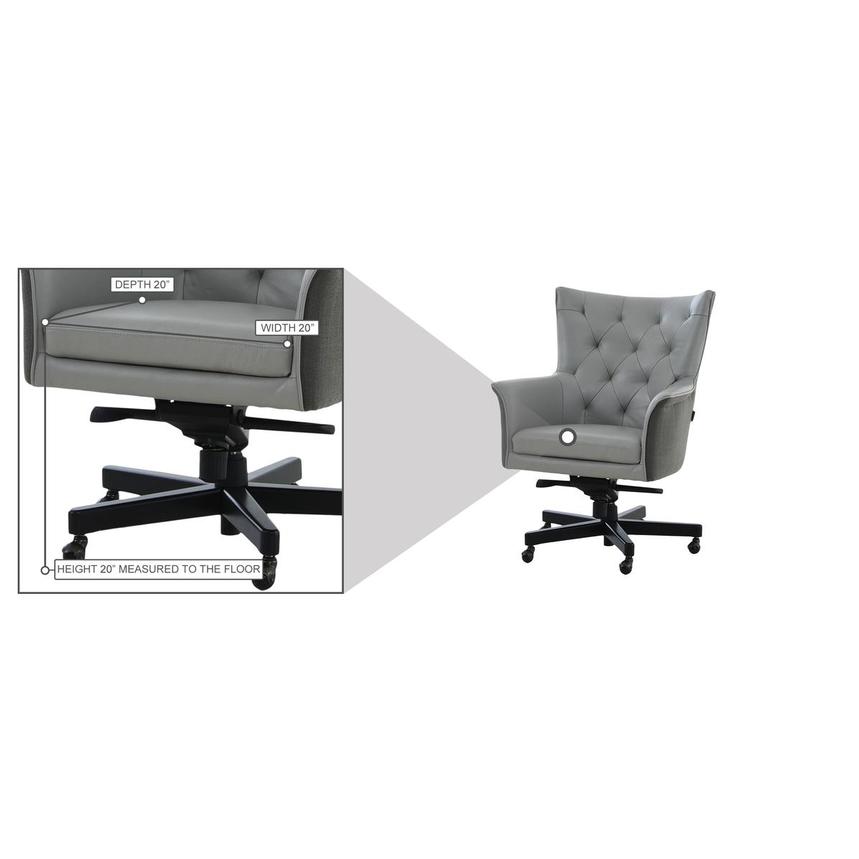 Dylin Gray Desk Chair  alternate image, 12 of 12 images.