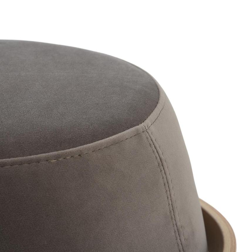 Short and Stout Gray Ottoman w/ Handle  alternate image, 6 of 6 images.