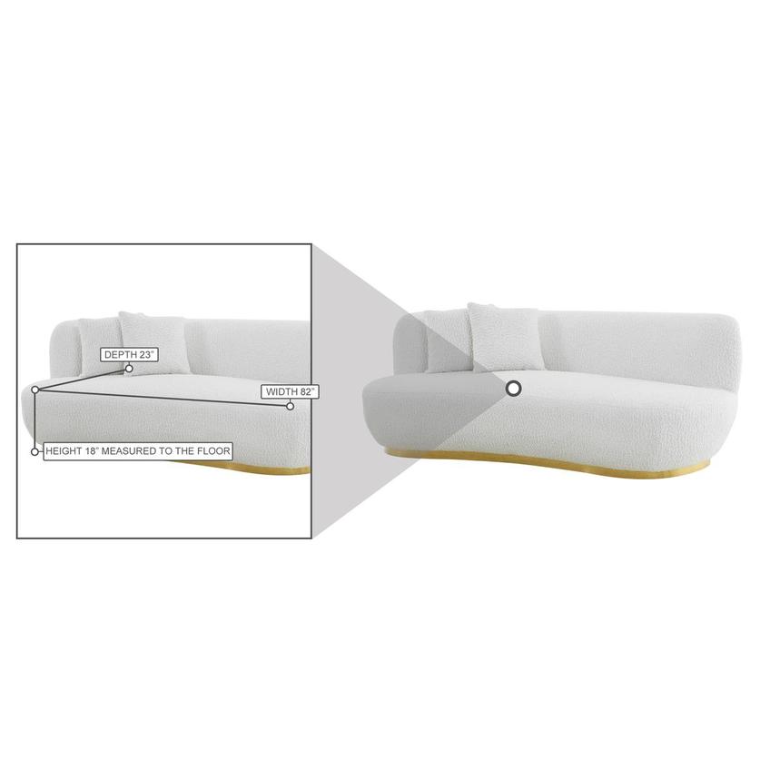 Zina White Sofa  alternate image, 11 of 11 images.