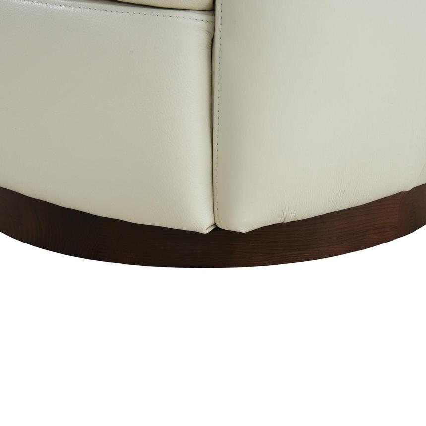 Leyla Cream Leather Accent Chair  alternate image, 8 of 10 images.