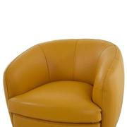 Leyla Yellow Leather Accent Chair  alternate image, 5 of 9 images.