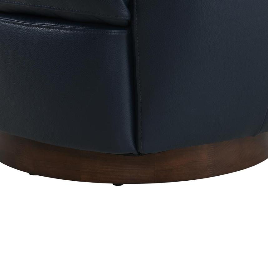Leyla Blue Leather Accent Chair alternate image, 7 of 9 images.