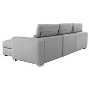 Bay Harbor Silver Leather Sleeper w/Right Chaise  alternate image, 4 of 13 images.