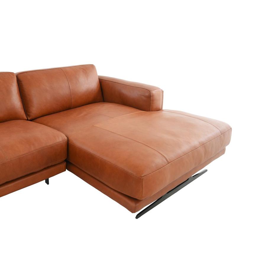 Symphony Leather Sofa w/Right Chaise  alternate image, 6 of 11 images.