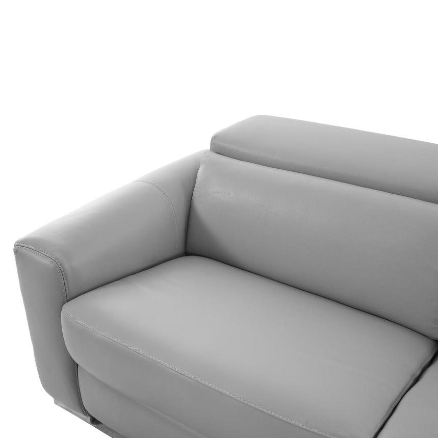 Bay Harbor Silver Leather Sleeper w/Right Chaise alternate image, 7 of 13 images.