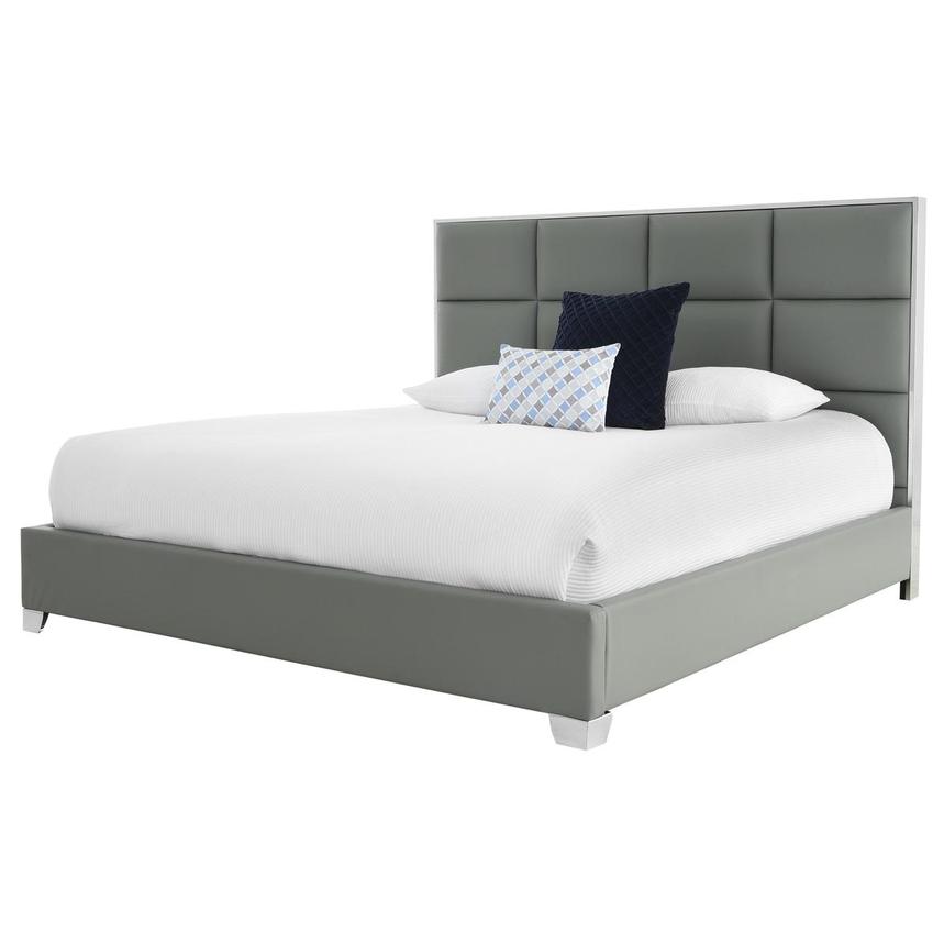 Chance Gray Queen Platform Bed  main image, 1 of 7 images.