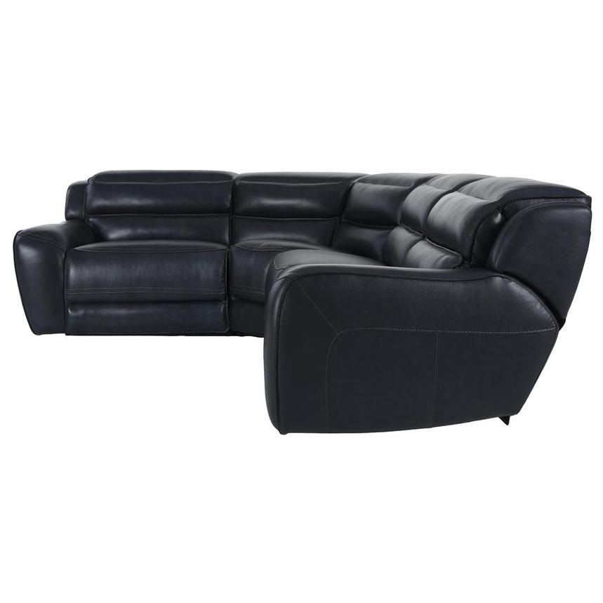 Cosmo II Blueberry Leather Power Reclining Sectional with 4PCS/2PWR  alternate image, 4 of 15 images.