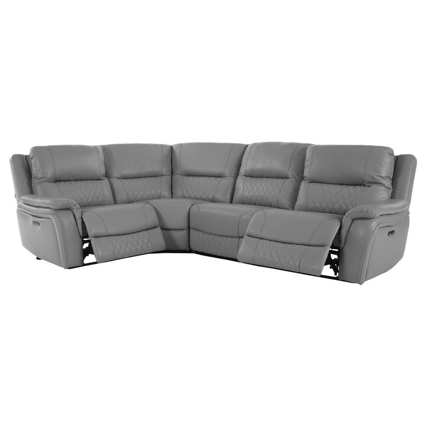 Ivone Leather Power Reclining Sectional with 4PCS/2PWR  alternate image, 2 of 13 images.