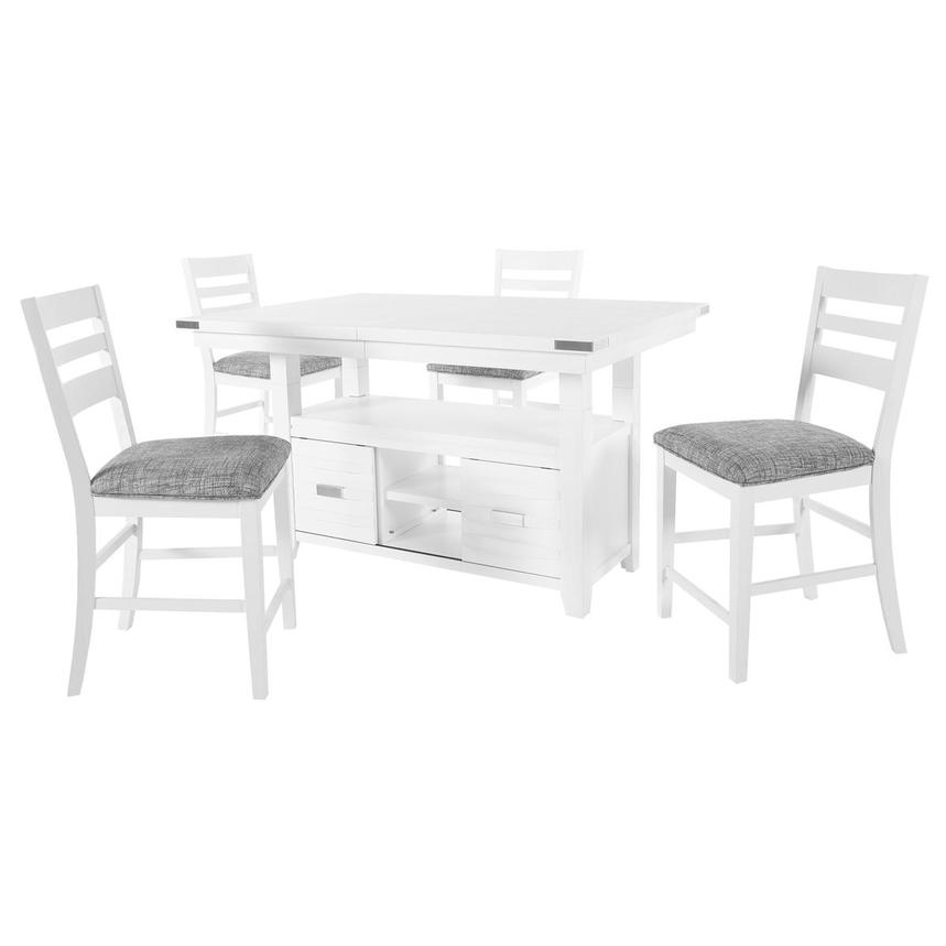 Logan White 5-Piece Counter Dining Set  main image, 1 of 24 images.