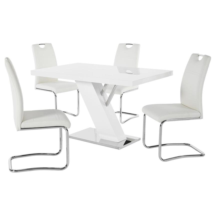 Linden/Lila White 5-Piece Dining Set  main image, 1 of 9 images.