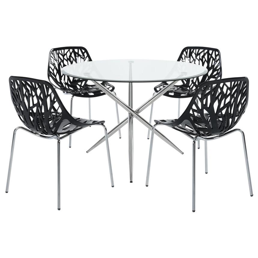 Patricia/ Didi Black 5-Piece Dining Set  main image, 1 of 10 images.