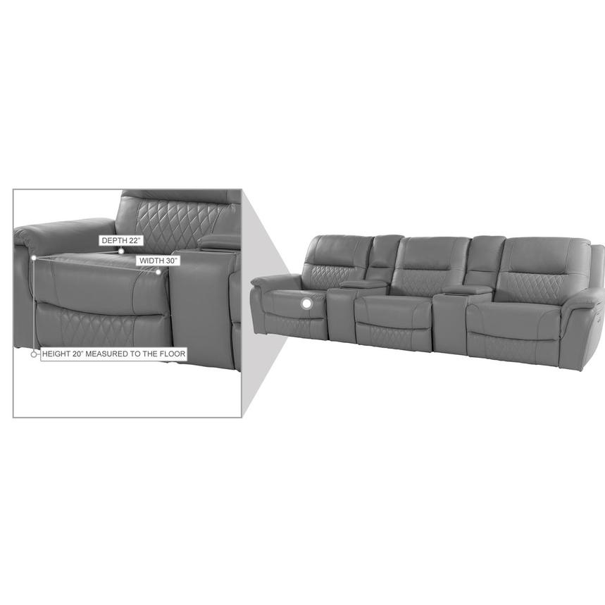 Ivone Home Theater Leather Seating with 5PCS/3PWR alternate image, 17 of 17 images.