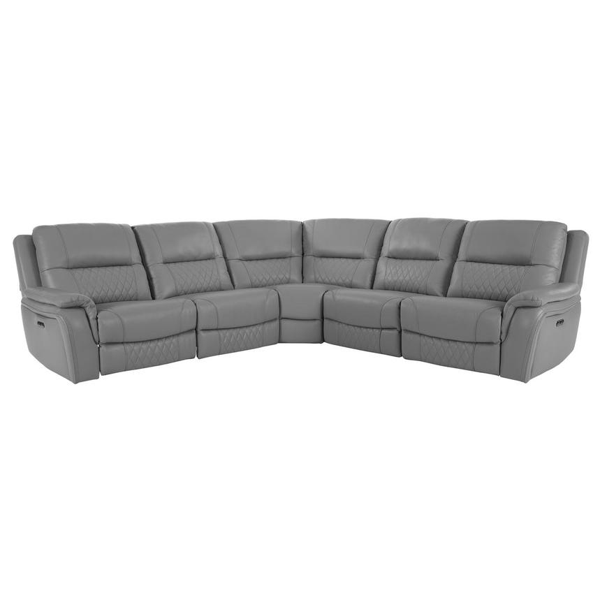 Ivone Leather Power Reclining Sectional with 5PCS/3PWR main image, 1 of 13 images.