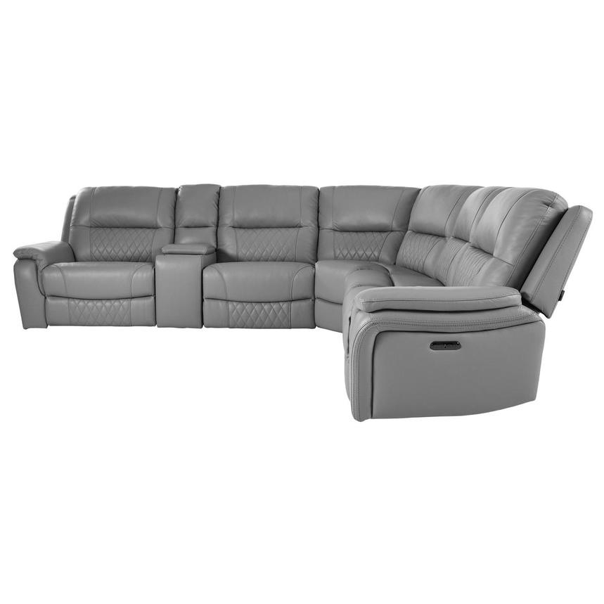 Ivone Leather Power Reclining Sectional with 6PCS/2PWR  alternate image, 3 of 17 images.