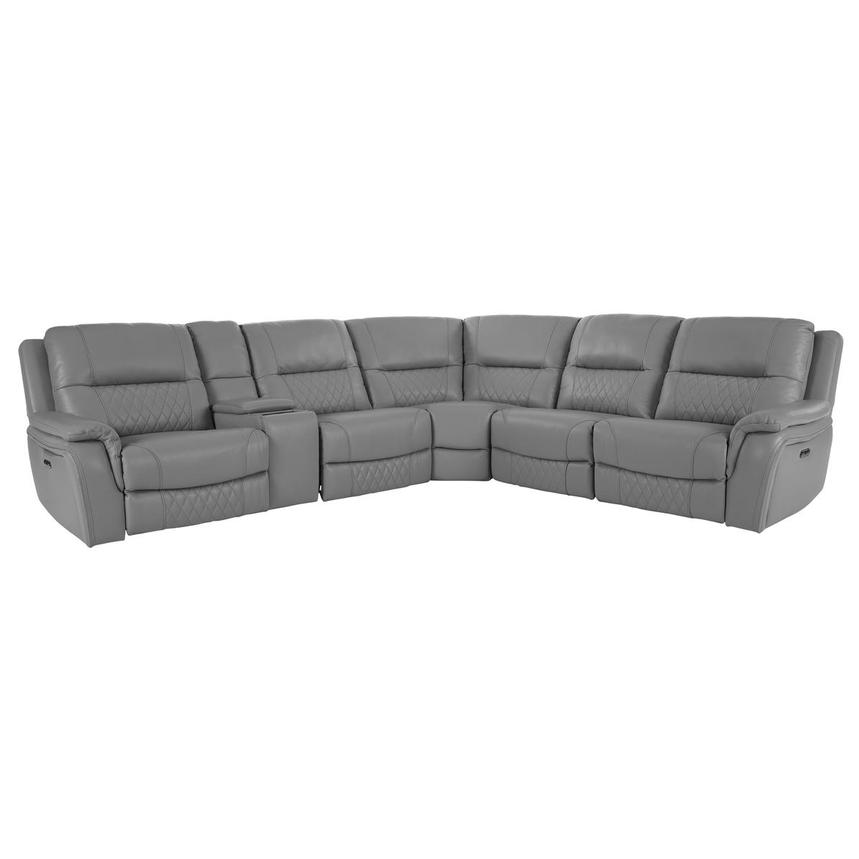 Ivone Leather Power Reclining Sectional with 6PCS/3PWR  main image, 1 of 17 images.