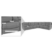 Ivone Leather Power Reclining Sectional with 6PCS/3PWR  alternate image, 17 of 17 images.