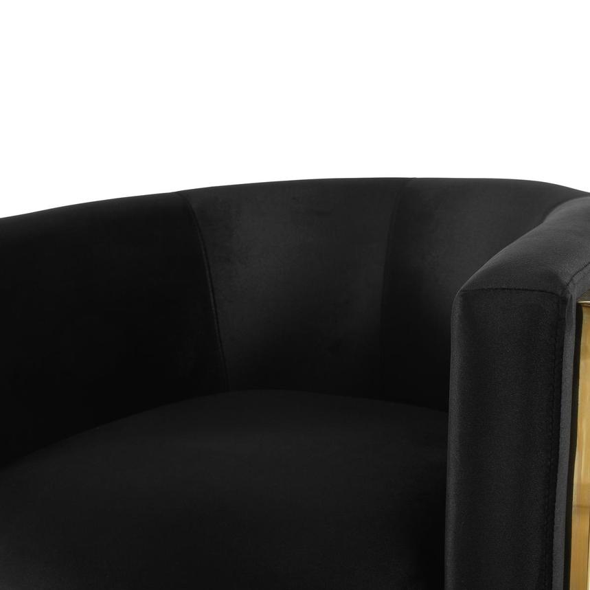 Black velvet club discount chair