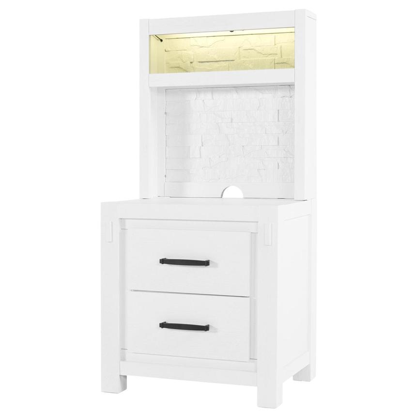 Roca White Nightstand w/Pier Units  alternate image, 2 of 13 images.