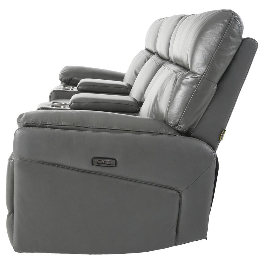 Benz Gray Home Theater Leather Seating with 5PCS/2PWR  alternate image, 4 of 13 images.