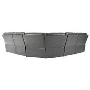 Benz Gray Leather Power Reclining Sectional with 5PCS/2PWR  alternate image, 4 of 10 images.