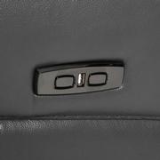 Benz Gray Leather Power Reclining Sectional with 5PCS/2PWR  alternate image, 9 of 10 images.