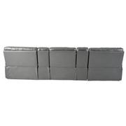 Benz Gray Home Theater Leather Seating with 5PCS/3PWR  alternate image, 5 of 13 images.