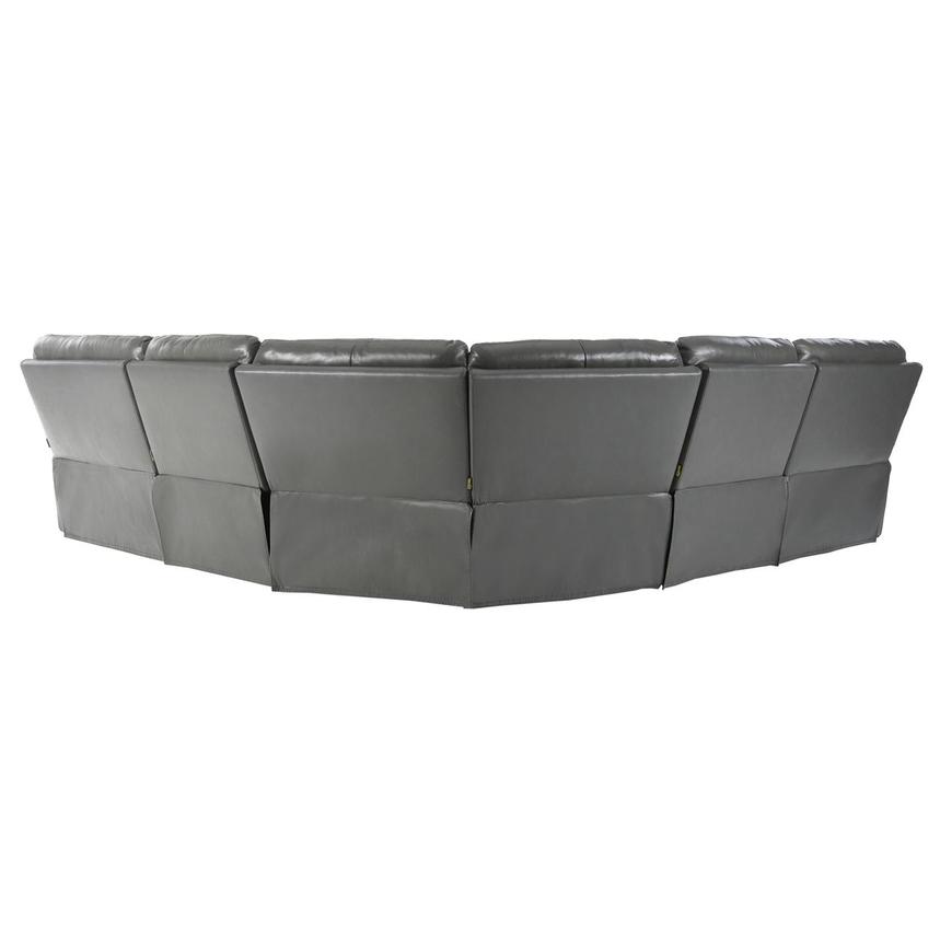 Benz Gray Leather Power Reclining Sectional with 5PCS/2PWR alternate image, 4 of 10 images.