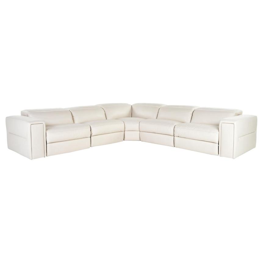Trevor Leather Corner Sofa with 5PCS/2PWR  main image, 1 of 9 images.