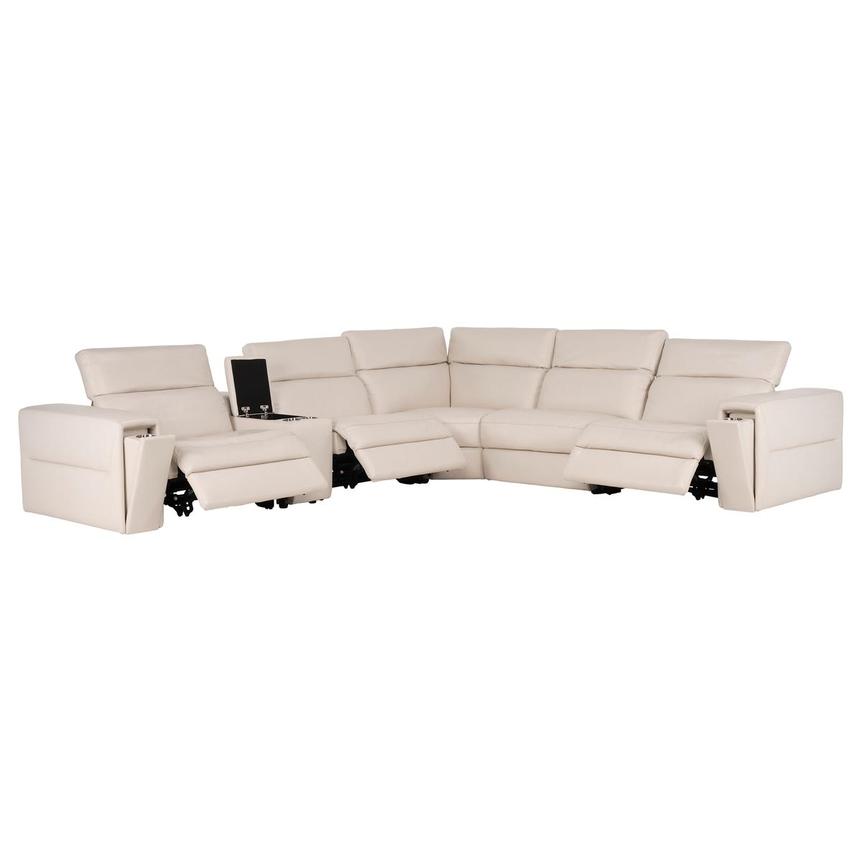 Trevor Leather Corner Sofa with 6PCS/3PWR  alternate image, 3 of 12 images.