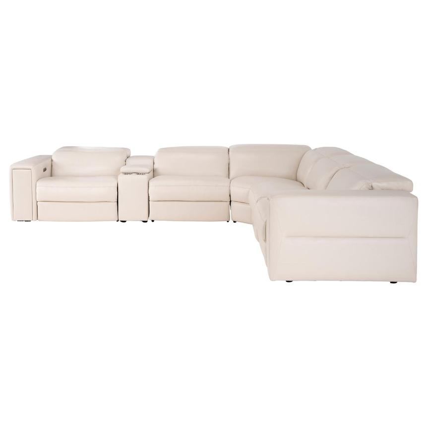 Trevor Leather Corner Sofa with 6PCS/2PWR alternate image, 4 of 12 images.