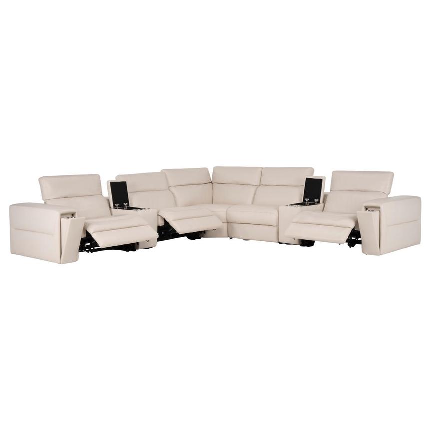 Trevor Leather Corner Sofa with 7PCS/3PWR  alternate image, 3 of 12 images.