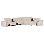 Trevor Leather Corner Sofa with 7PCS/3PWR  alternate image, 4 of 13 images.