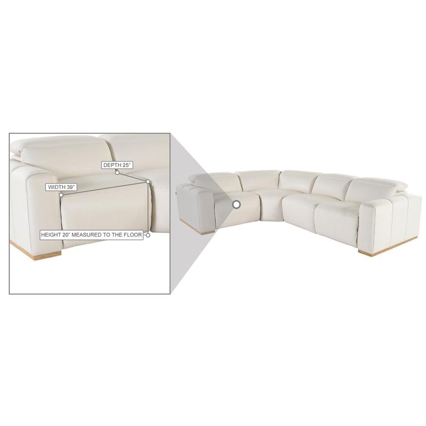 Galak Leather Power Reclining Sectional with 4PCS/2PWR  alternate image, 6 of 6 images.