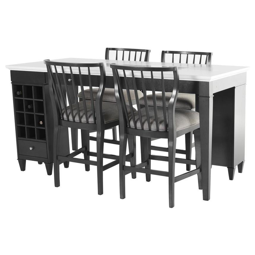 Janelle Black 5-Piece Counter Dining Set  main image, 1 of 13 images.