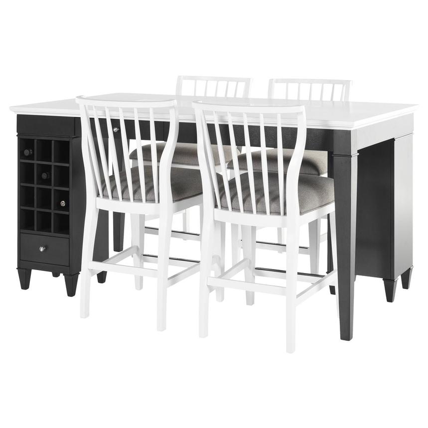 Janelle White 5-Piece Counter Dining Set  main image, 1 of 14 images.