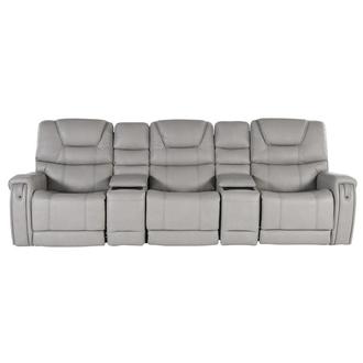Capriccio Gray Home Theater Seating with 5PCS/2PWR