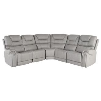 Capriccio Gray Power Reclining Sectional with 5PCS/3PWR