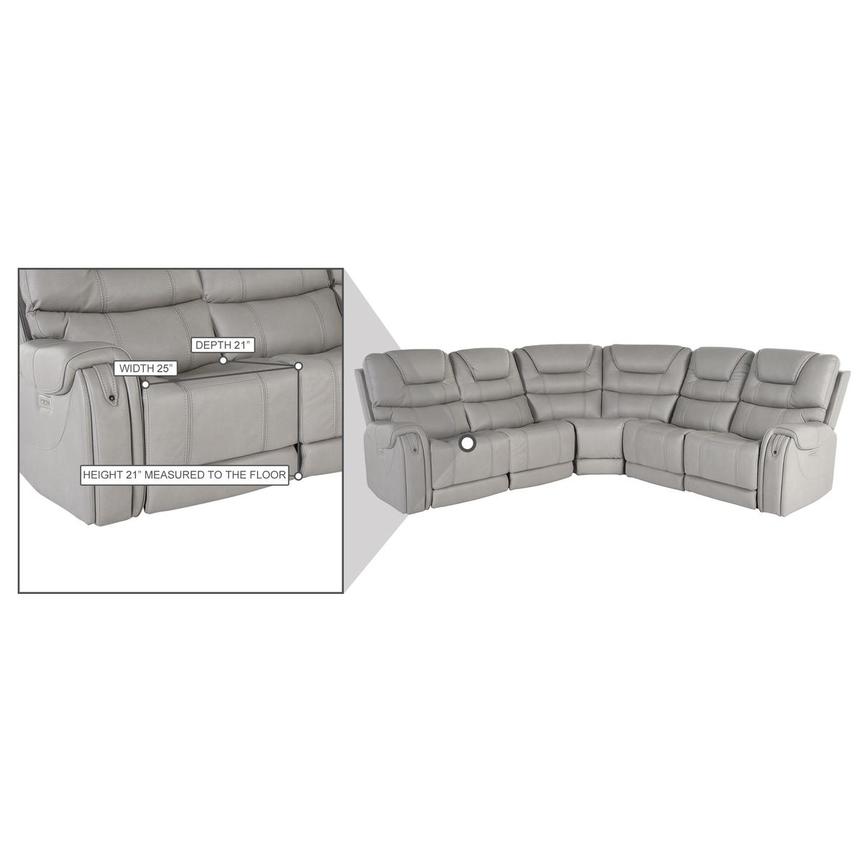 Capriccio Gray Power Reclining Sectional with 5PCS/3PWR  alternate image, 10 of 10 images.