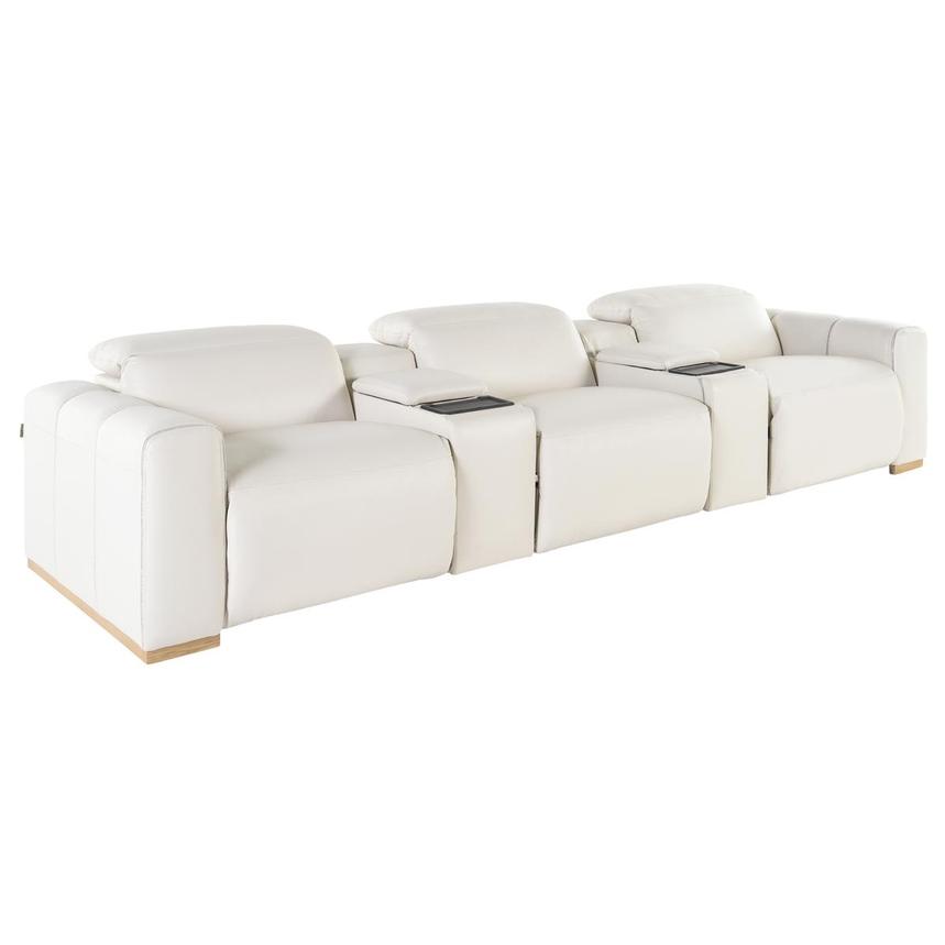 Galak Home Theater Leather Seating with 5PCS/2PWR alternate image, 2 of 9 images.