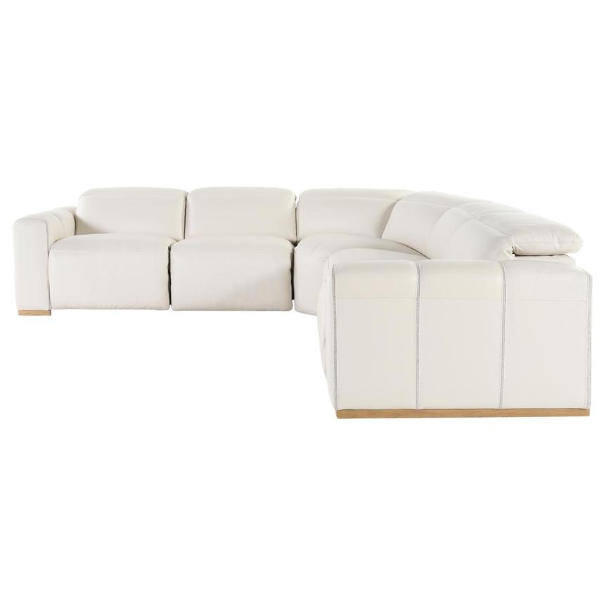 Galak Leather Power Reclining Sectional with 5PCS/2PWR alternate image, 4 of 6 images.