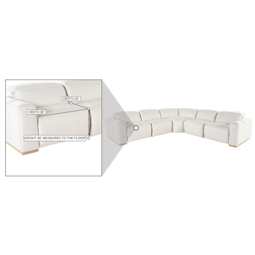 Galak Leather Power Reclining Sectional with 5PCS/2PWR  alternate image, 6 of 6 images.