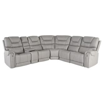 Capriccio Gray Power Reclining Sectional with 6PCS/2PWR