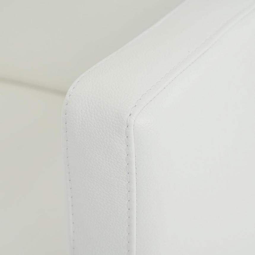Cute White Leather Accent Chair w/2 Pillows  alternate image, 5 of 8 images.