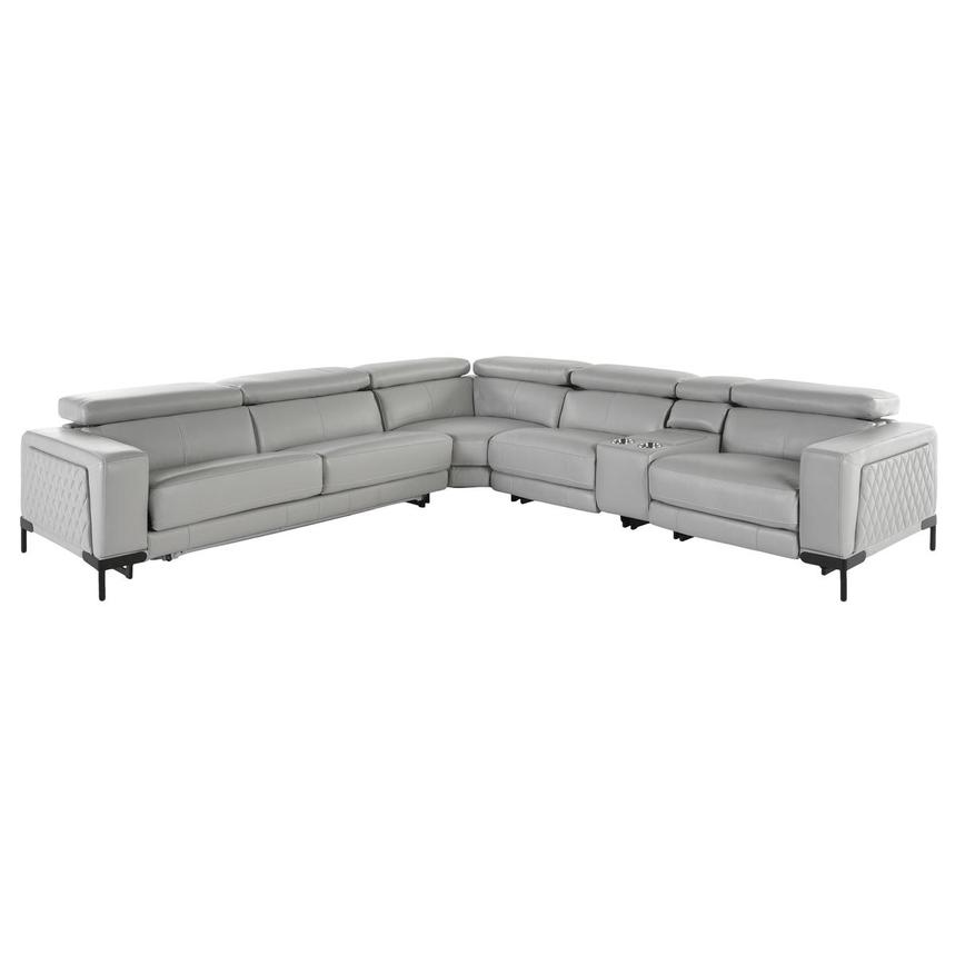 Forrest II 5PC/2PWR Leather Sectional Sofa w/Left Sleeper  main image, 1 of 8 images.