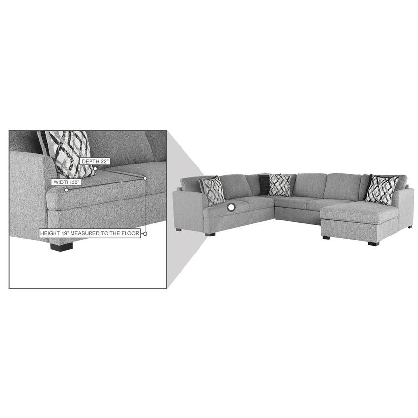 Vivian II Sectional Sleeper Sofa w/Right Chaise  alternate image, 7 of 8 images.