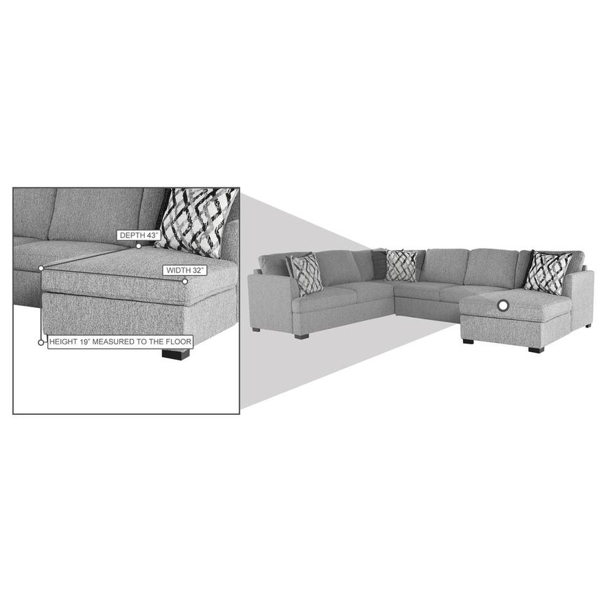 Vivian II Sectional Sleeper Sofa w/Right Chaise El Dorado Furniture